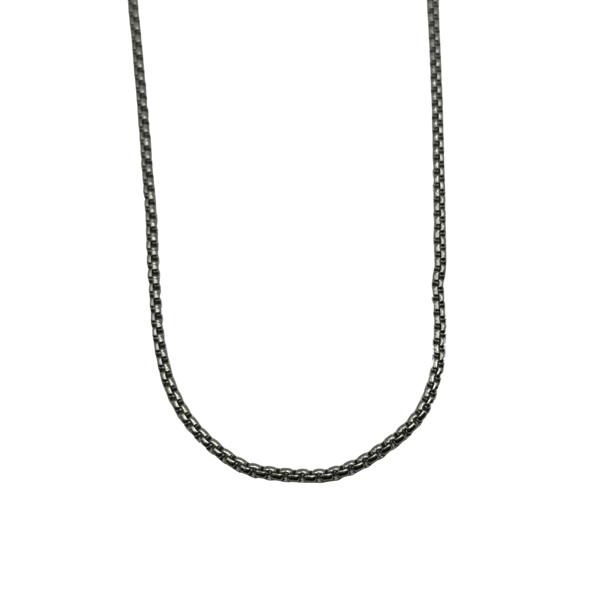 Square Pearl in Silver Chain 18"