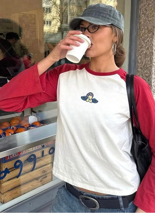 Moonchild Long Sleeve Cherub Raglan Tee - PRE ORDER