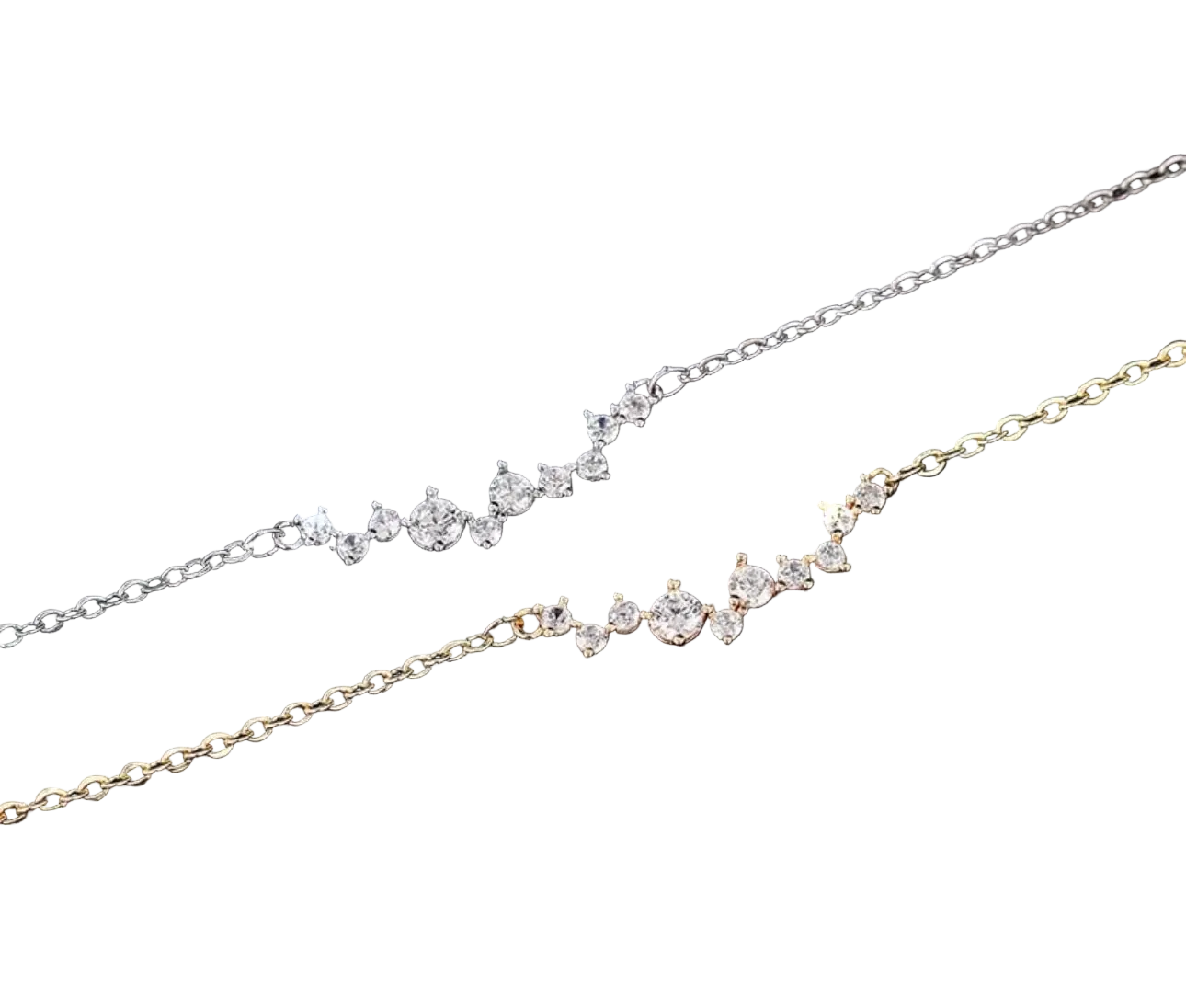 'Aurora' multi diamond necklace