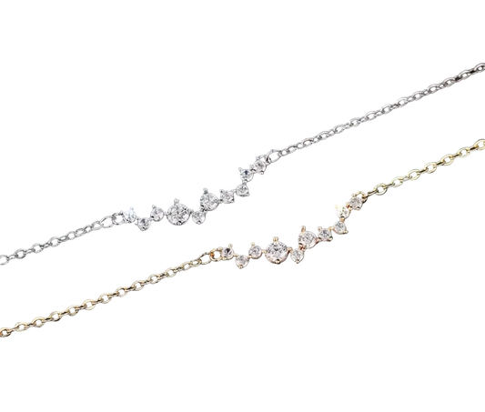 'Aurora' multi diamond necklace
