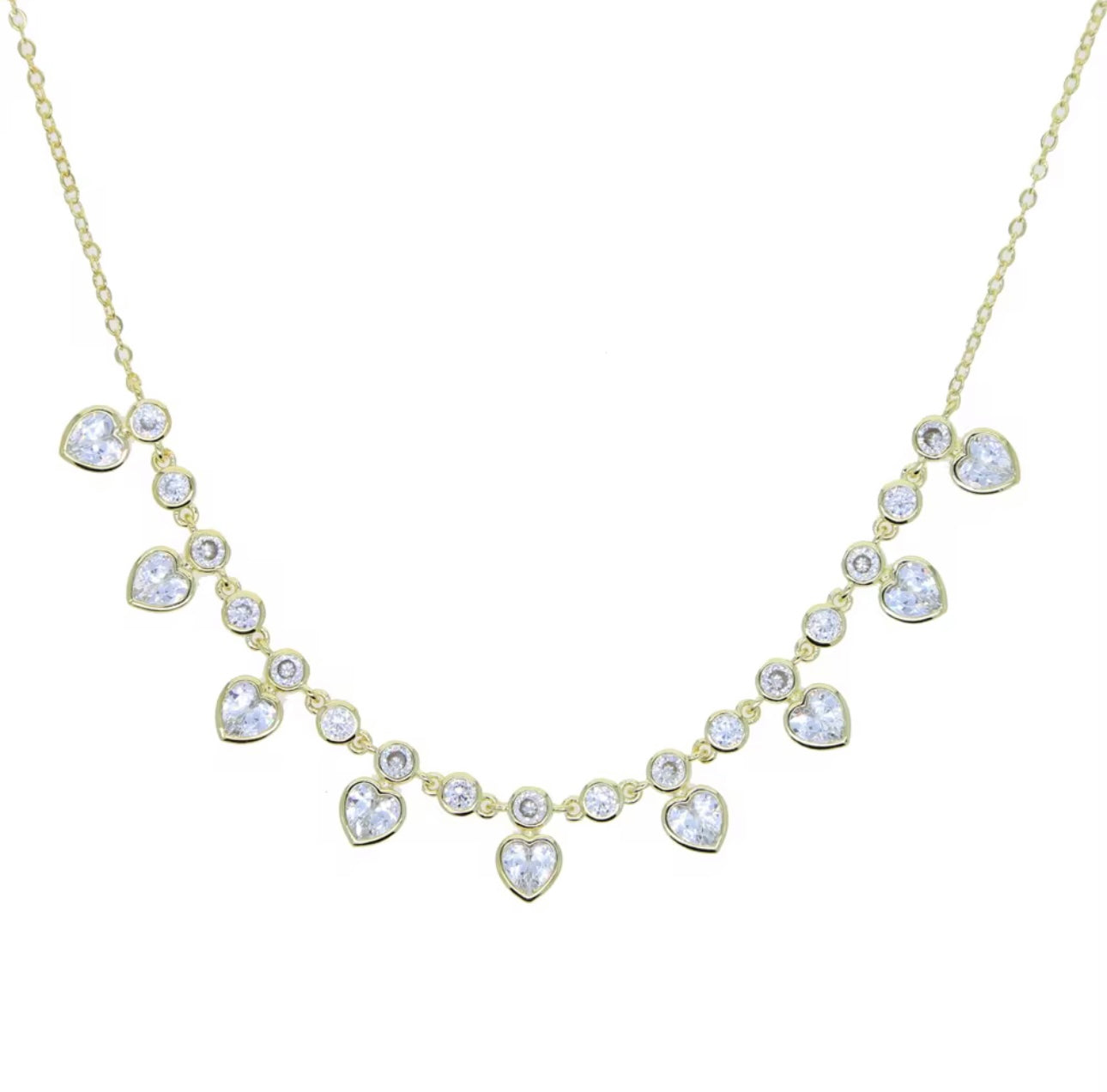 'Sienna' Necklace Multi Heart Stone - ONLINE EXCLUSIVE