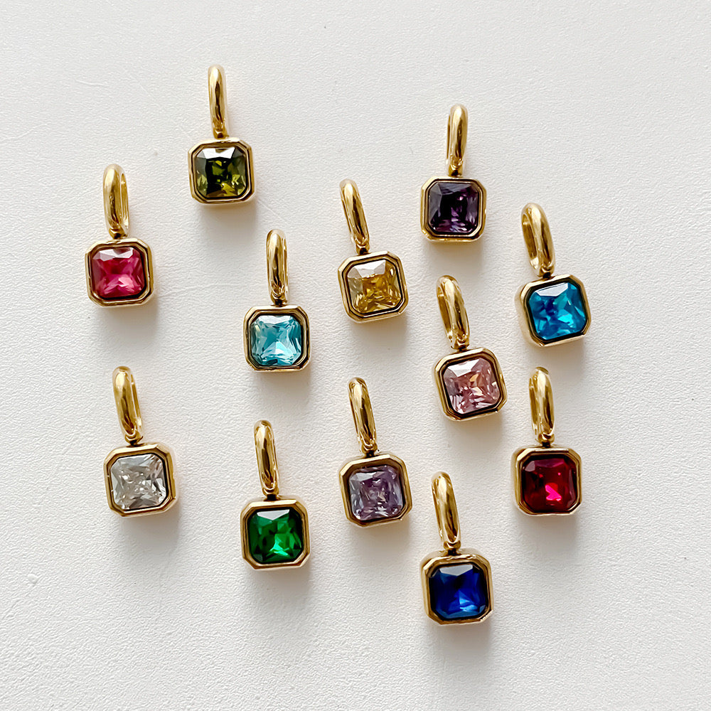 'Arya' Birthstone Necklace in Gold