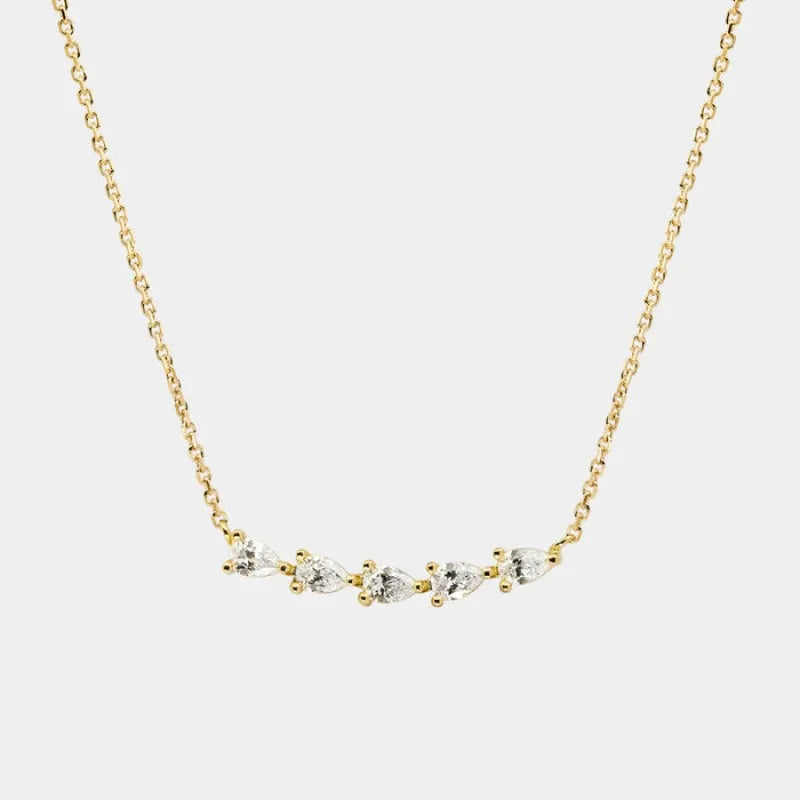 'Aurora' multi diamond necklace
