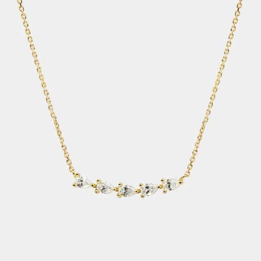 'Aurora' multi diamond necklace