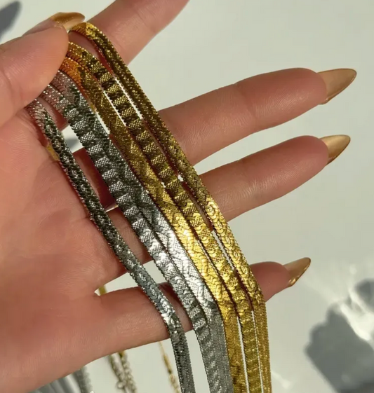 'Maika' Serpentine Chain Necklace