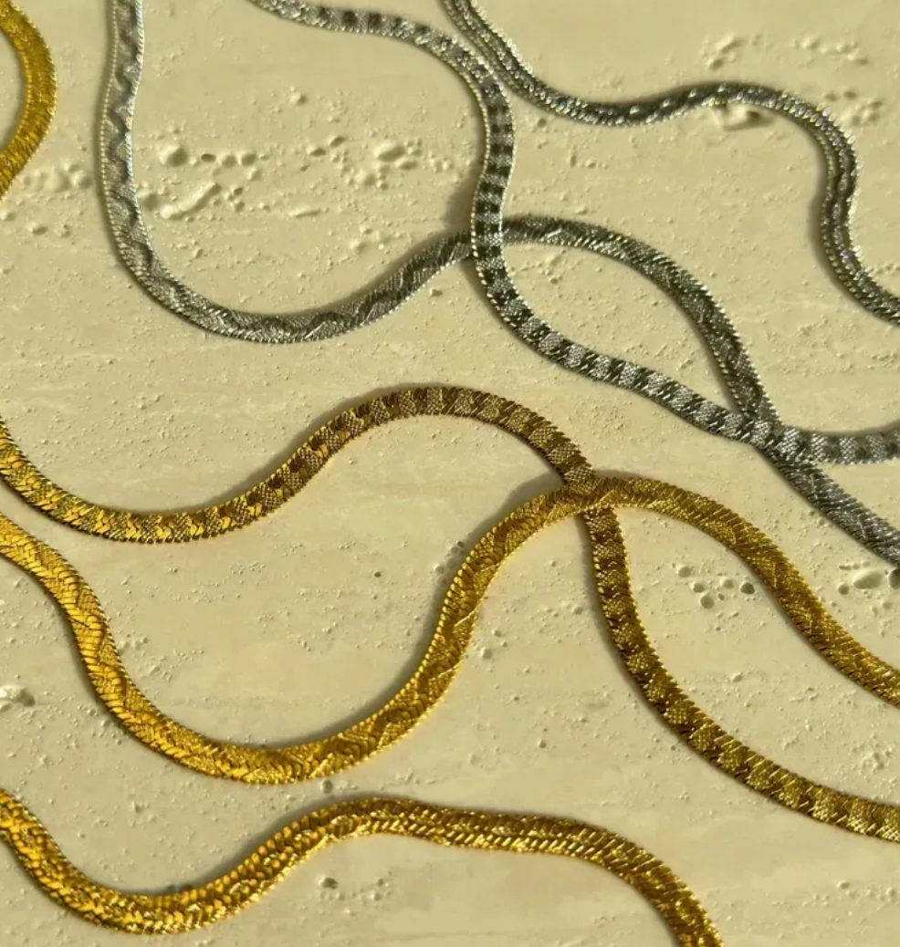 'Maika' Serpentine Chain Necklace