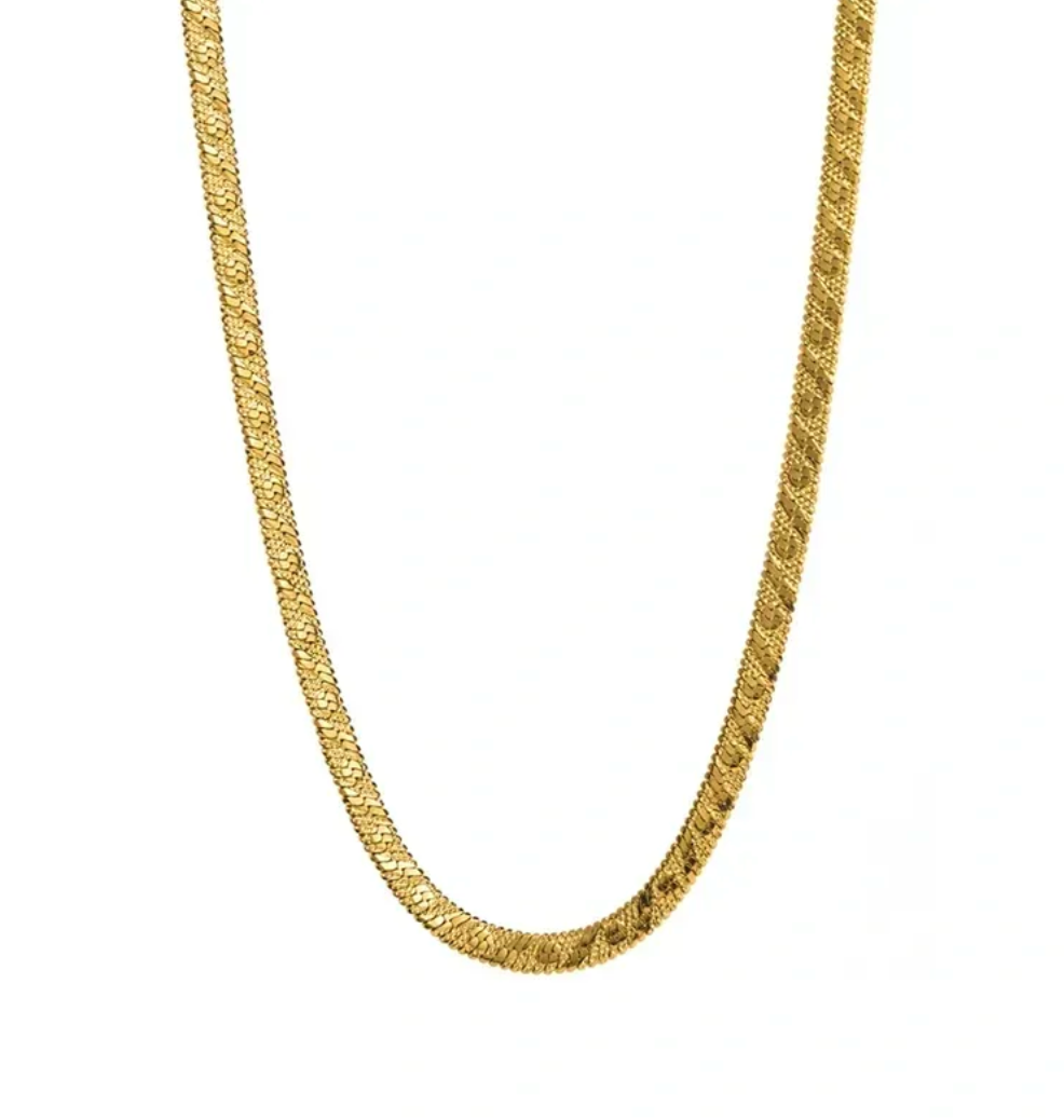 'Maika' Serpentine Chain Necklace