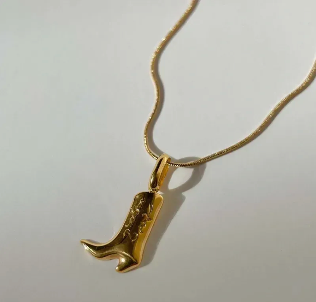 'Annalysa' Cowboy Boot Necklace