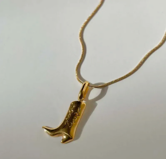 'Annalysa' Cowboy Boot Necklace
