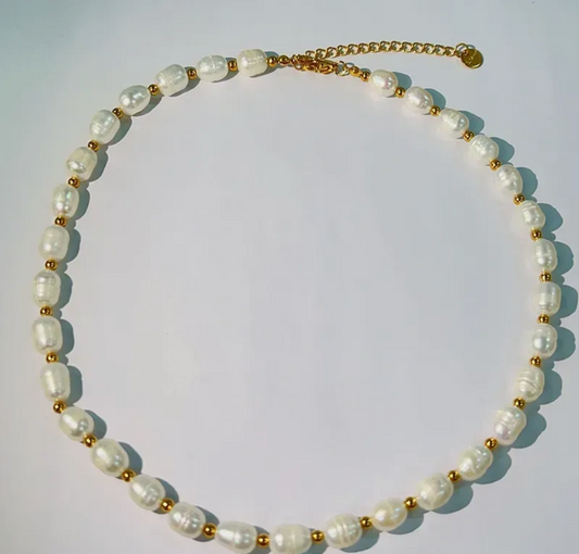 'Bella' Natural Pearl Choker Necklace