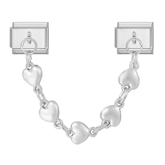 Double Hanging Charm Multi Heart